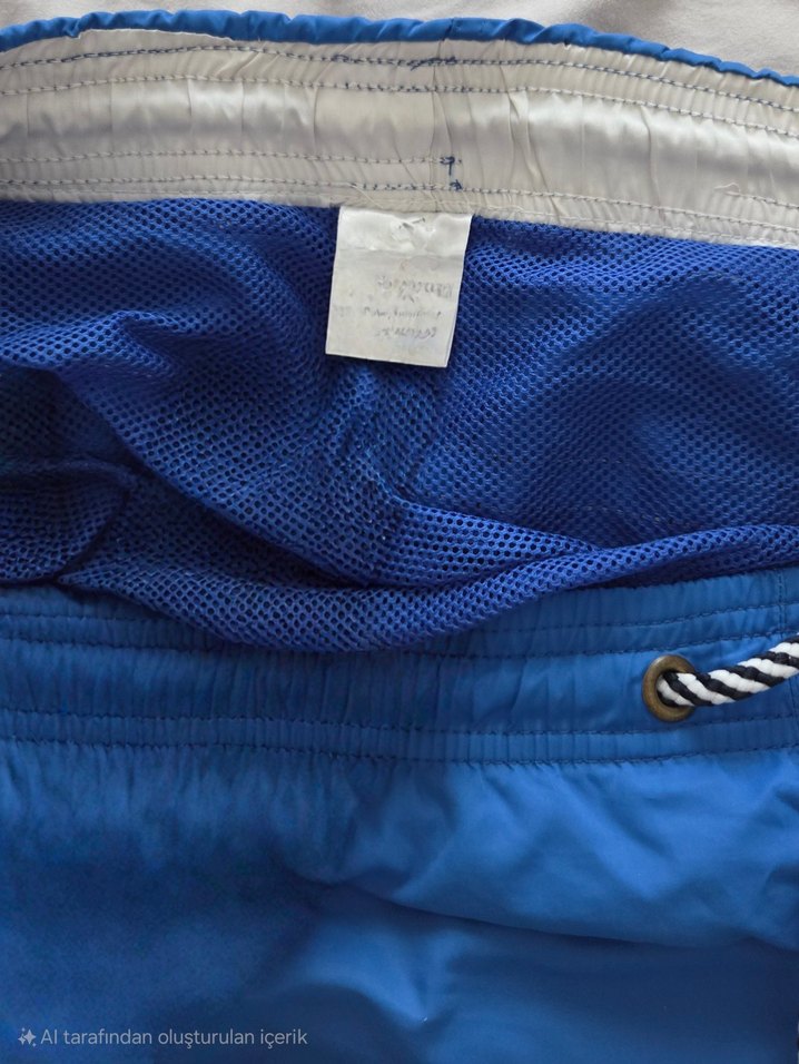 Mavi Erkek Midi Yüzme Şortu Fermuarlı - Görsel 4