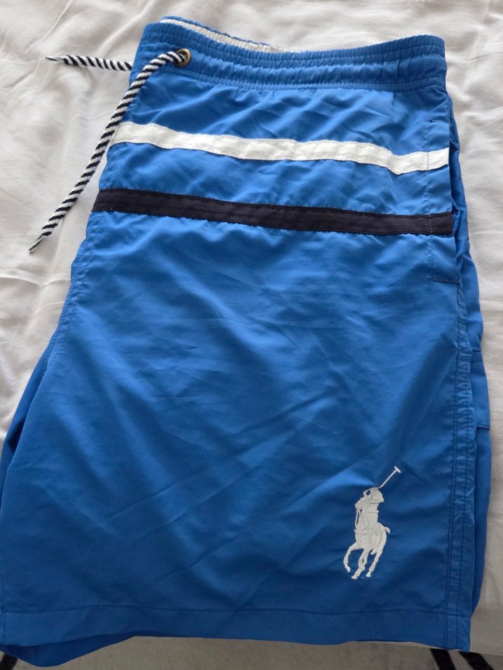 Mavi Erkek Midi Yüzme Şortu Fermuarlı - Görsel 3