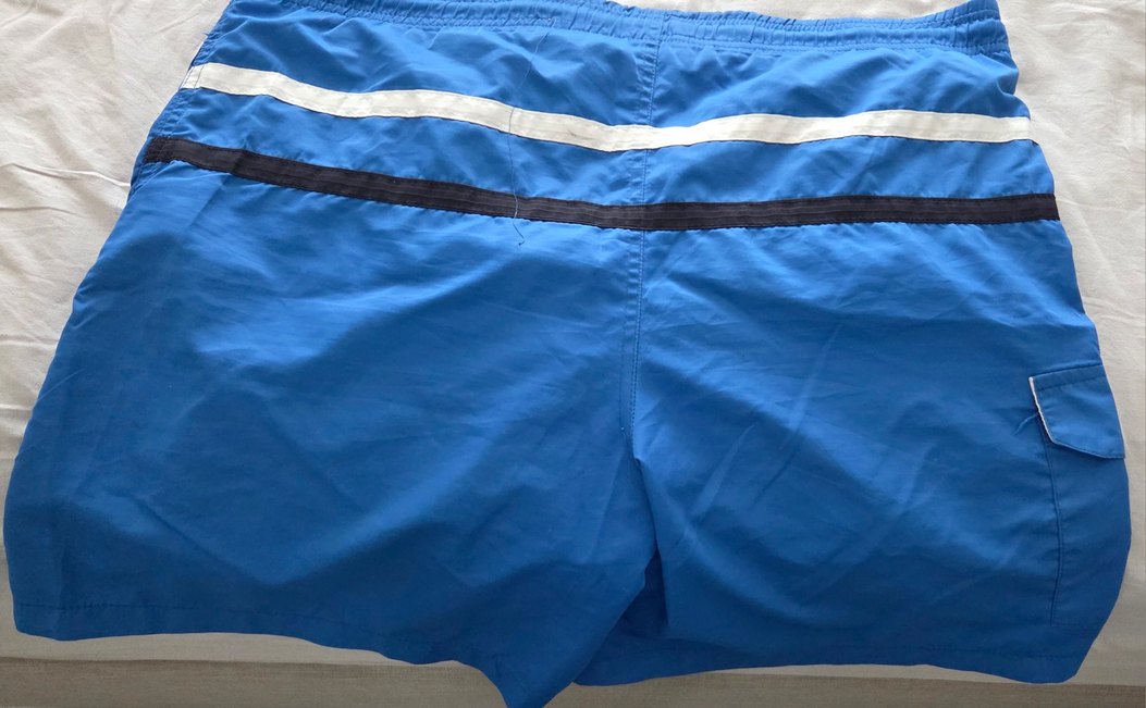 Mavi Erkek Midi Yüzme Şortu Fermuarlı - Görsel 2