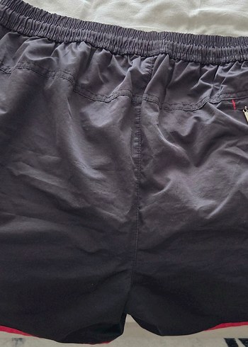 Siyah Erkek Midi Şort, Bel Detaylı, Rahat Kesim - Görsel 2