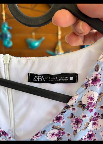 Mor V Yaka Kısa Kollu Elbise - Görsel 3