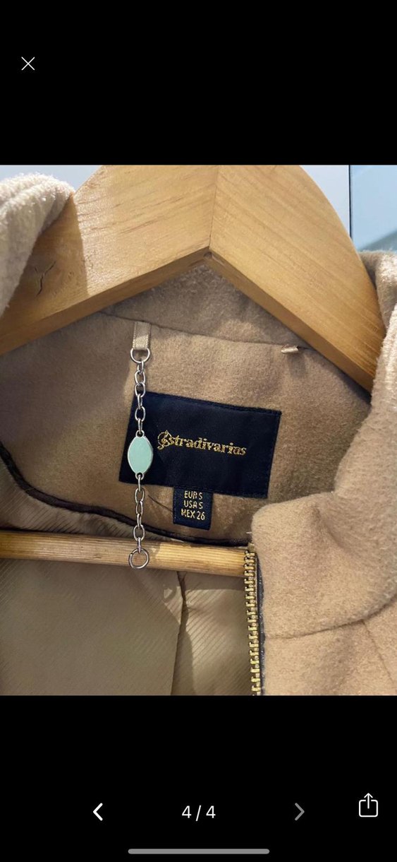 Bej Fermuarlı Kadın Kaban - Görsel 3