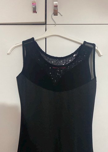 Siyah Uzun Kadın Abiye Elbise - Görsel 3