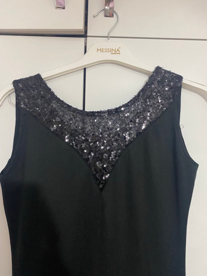 Siyah Uzun Kadın Abiye Elbise - Görsel 2