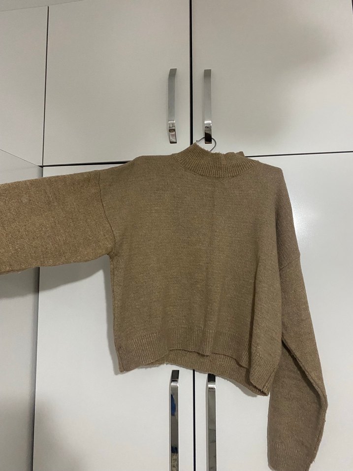 Kahve kadın kazak - Görsel 2