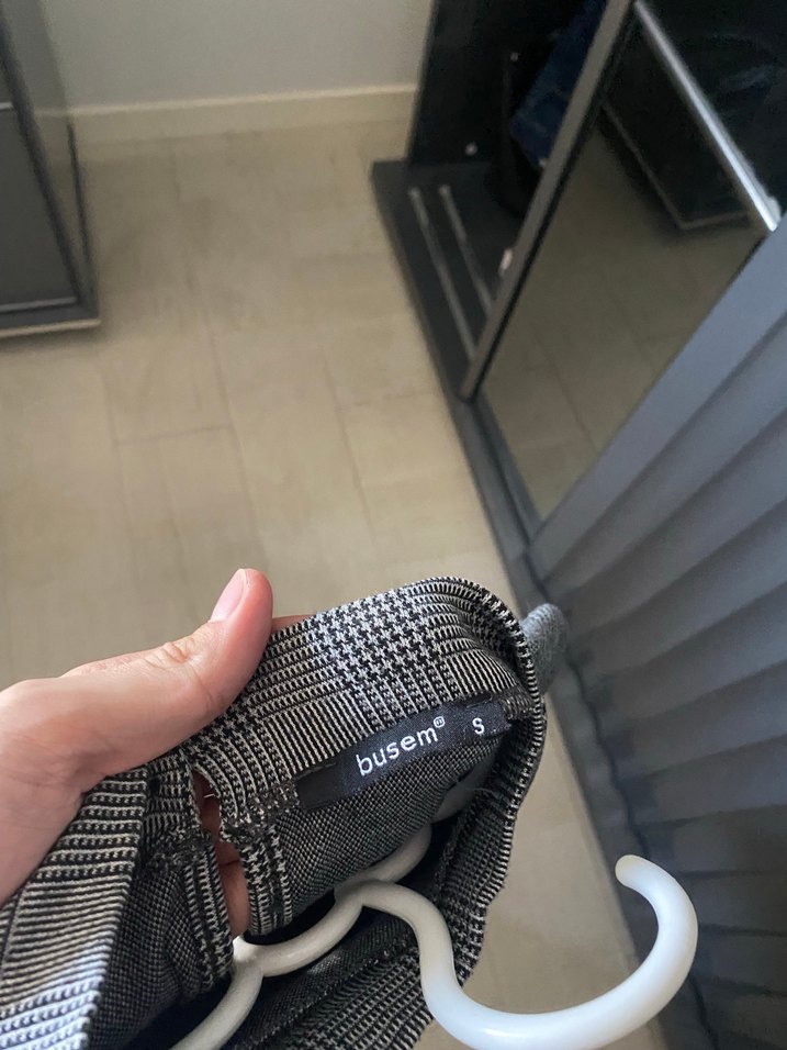 Gri Mini Uzun Kollu Piliseli Triko Elbise - Görsel 3