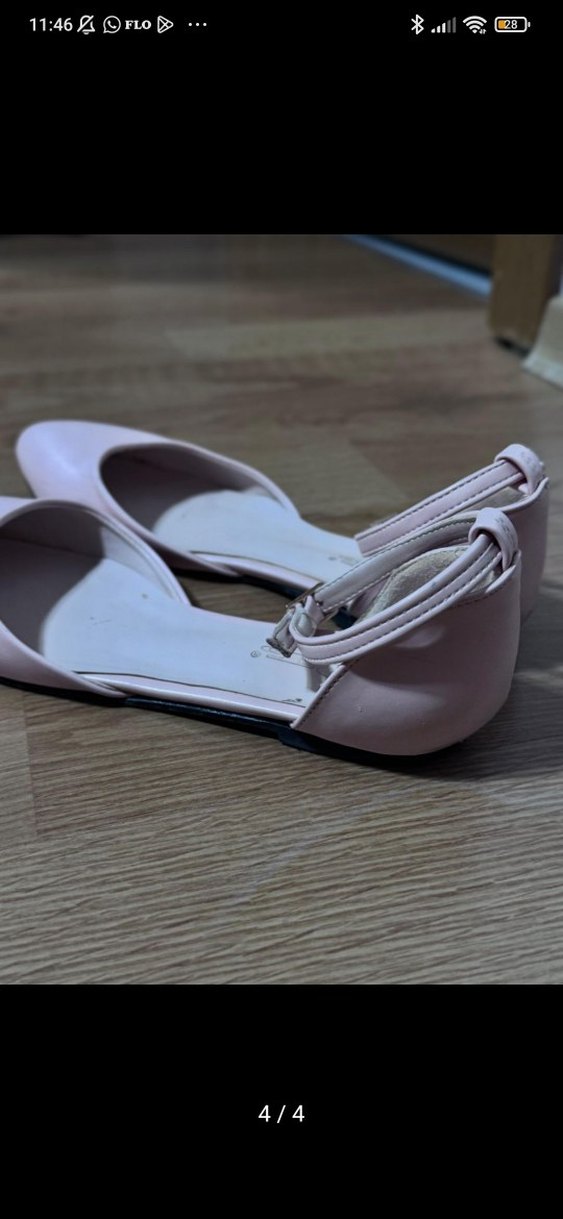 Bej Tokalı Stiletto Topuklu Kadın Babet - Görsel 4