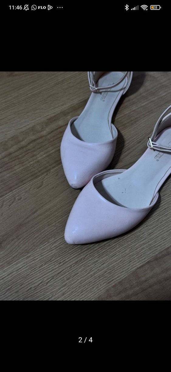 Bej Tokalı Stiletto Topuklu Kadın Babet - Görsel 2