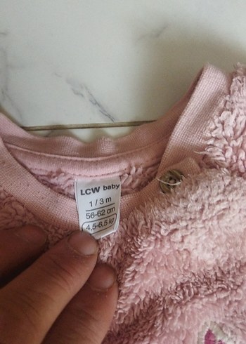 Nakışlı Triko Pembe Bebek Kız Takımı - Görsel 2