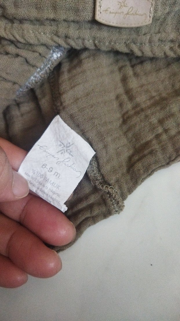 Kız Çocuk Keten Kolsuz Fırfırlı Elbise - Görsel 2