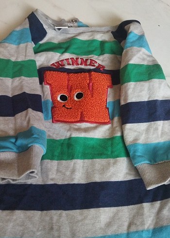 LC Waikiki Gri Erkek Bebek Body 9-12 Ay - Görsel 3