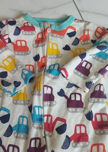 Pastel Renkli Baskılı Bebek tulumu kız erkek - Görsel 2