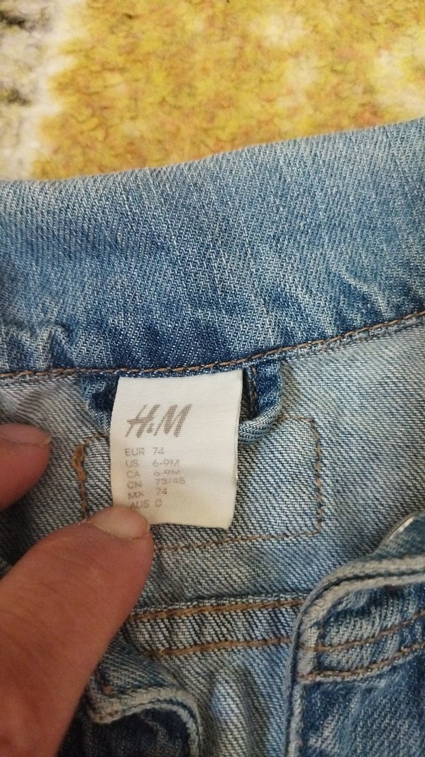 Kız Çocuk Mavi Denim Düğmeli Ceket - Görsel 3