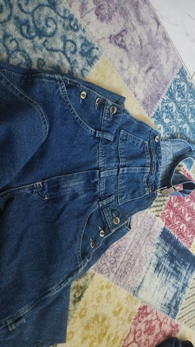 Kemer Tokalı Kız erkek Kot Tulum 14.15 yaş cokk yeni - Görsel 2