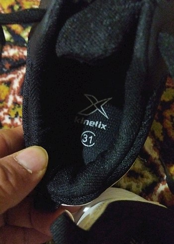 Siyah Yılan Desenli Bağcıklı Spor Ayakkabısi sifir - Görsel 3