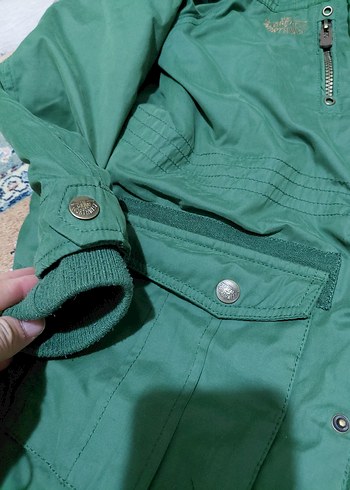 Yeşil çocuk Kış Montu - Görsel 2