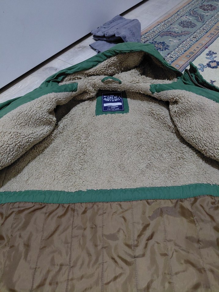 Yeşil çocuk Kış Montu - Görsel 5