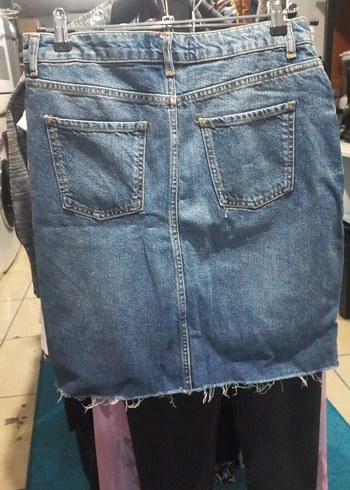 New Look Kadın Mavi Kot Midi Etek