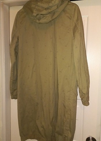 Bej Uzun Düğmeli Keten Ceket - Görsel 2