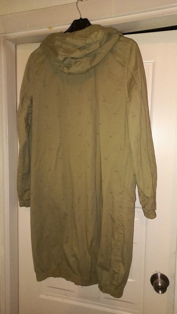 Bej Uzun Düğmeli Keten Ceket - Görsel 2