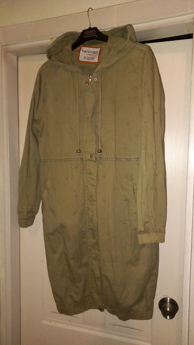 Bej Uzun Düğmeli Keten Ceket - Görsel 4