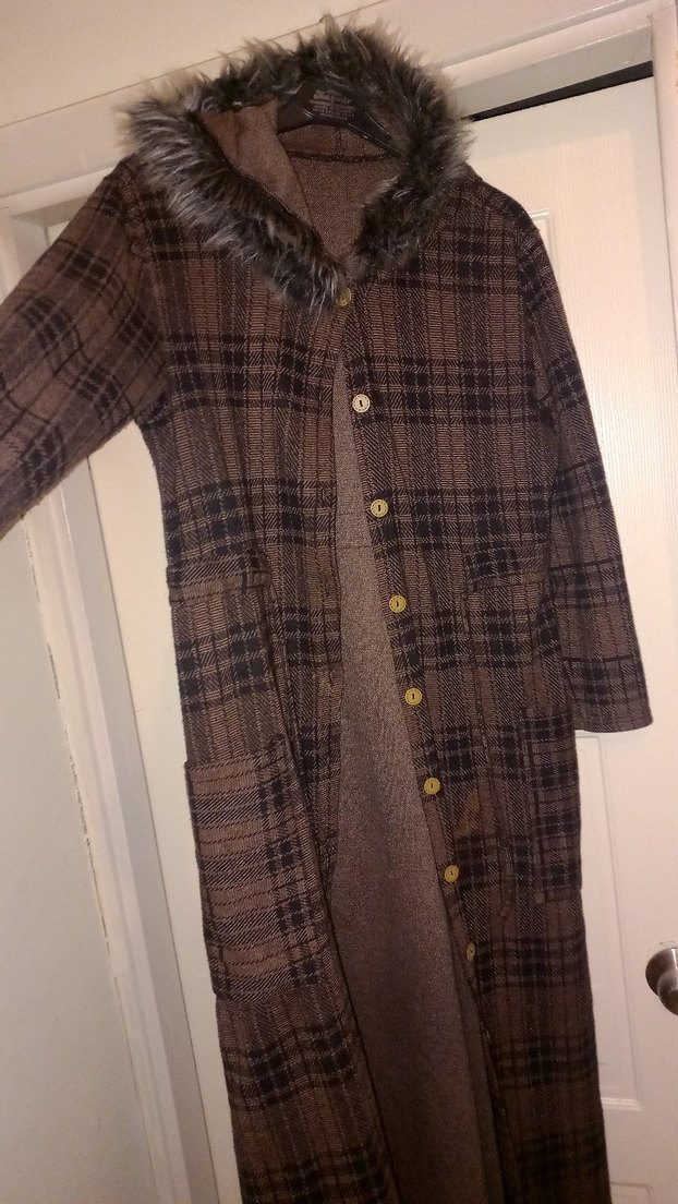 Kahverengi Uzun Kadın Triko Elbise - Görsel 2