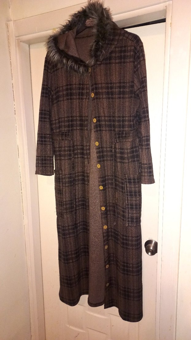 Kahverengi Uzun Kadın Triko Elbise - Görsel 4