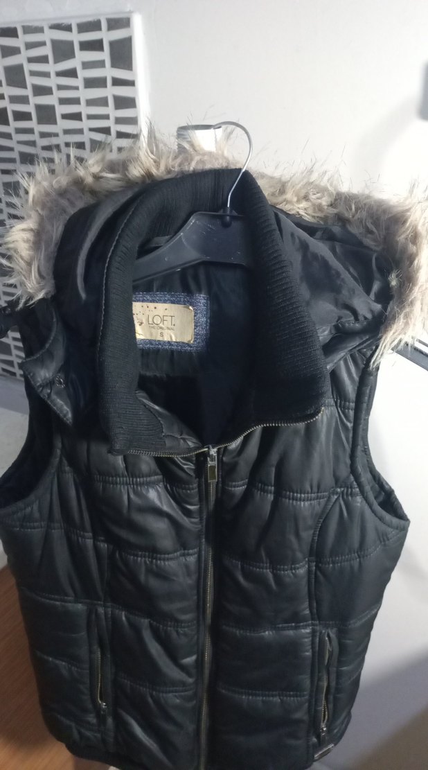 Kürklü Siyah Deri Kadın Yelek - Görsel 2