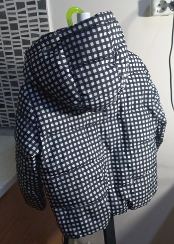 Erkek Çocuk Kareli Düğmeli Kaban - Görsel 3