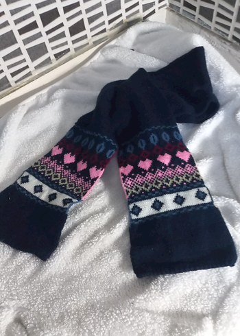 Çocuk Bohem Nakışlı Örgü Bere ve Atkı Seti - Görsel 3