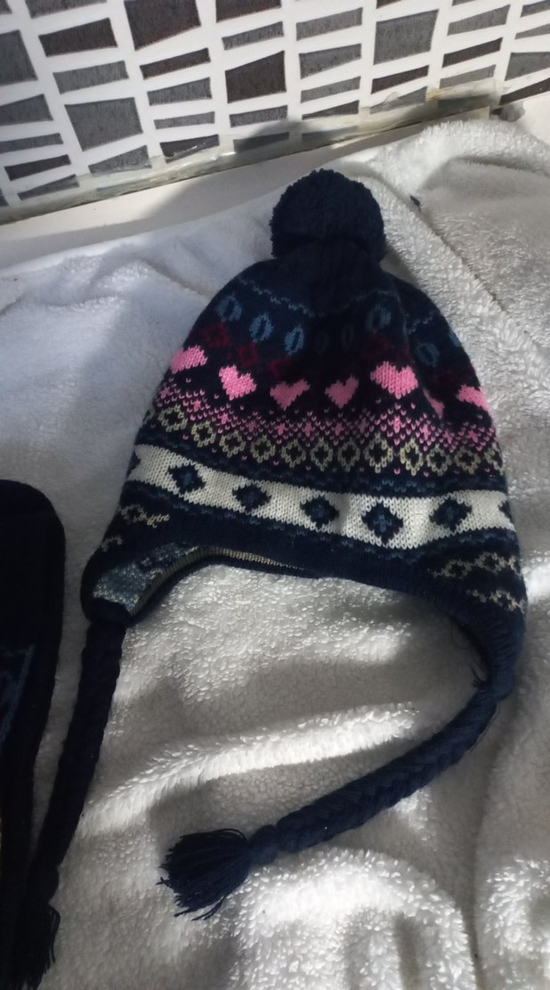 Çocuk Bohem Nakışlı Örgü Bere ve Atkı Seti - Görsel 2