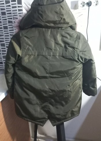 Kürk Detaylı Kız Çocuk Kamuflaj Mont - Görsel 4