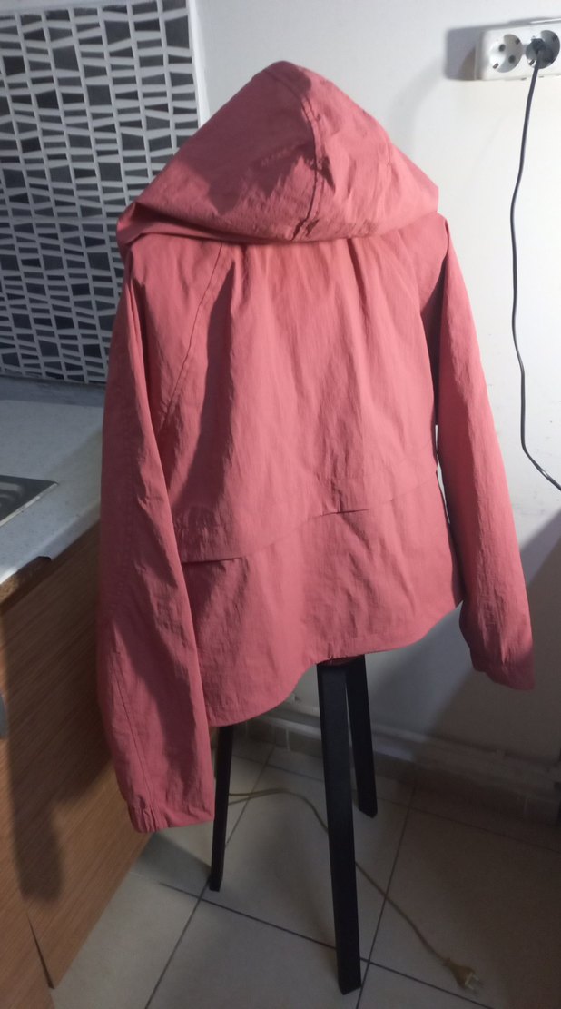 Kiremit Kapüşonlu Kadın Spor Mont - Görsel 3