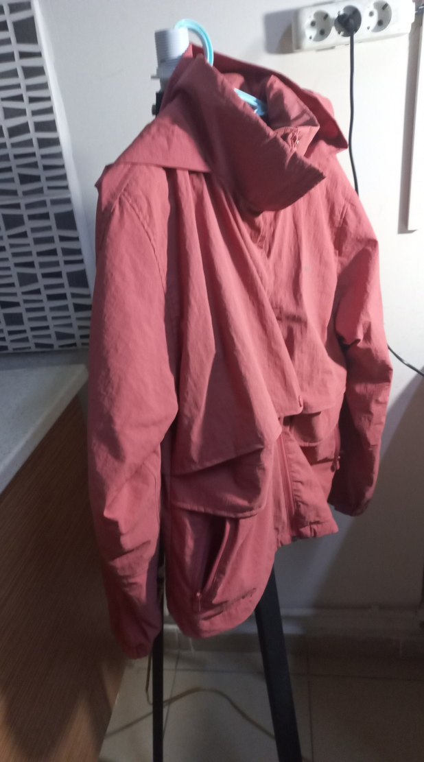 Kiremit Kapüşonlu Kadın Spor Mont - Görsel 4