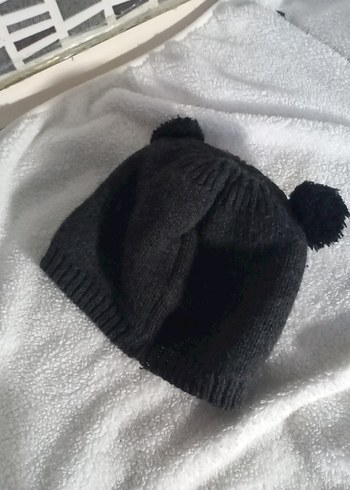 Nakışlı Bohem Gri Örgü Çocuk Bere - Görsel 2