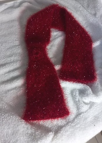 Parlak Kırmızı Çocuk Atkı - Görsel 2