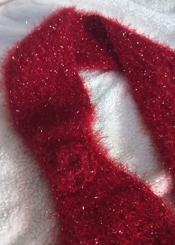 Parlak Kırmızı Çocuk Atkı - Görsel 3