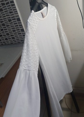 Dantelli Beyaz Uzun Kollu Kadın Bluz - Görsel 2