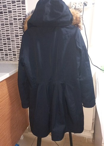 Kürklü Kapüşonlu Kadın Kışlık Kaban - Görsel 3