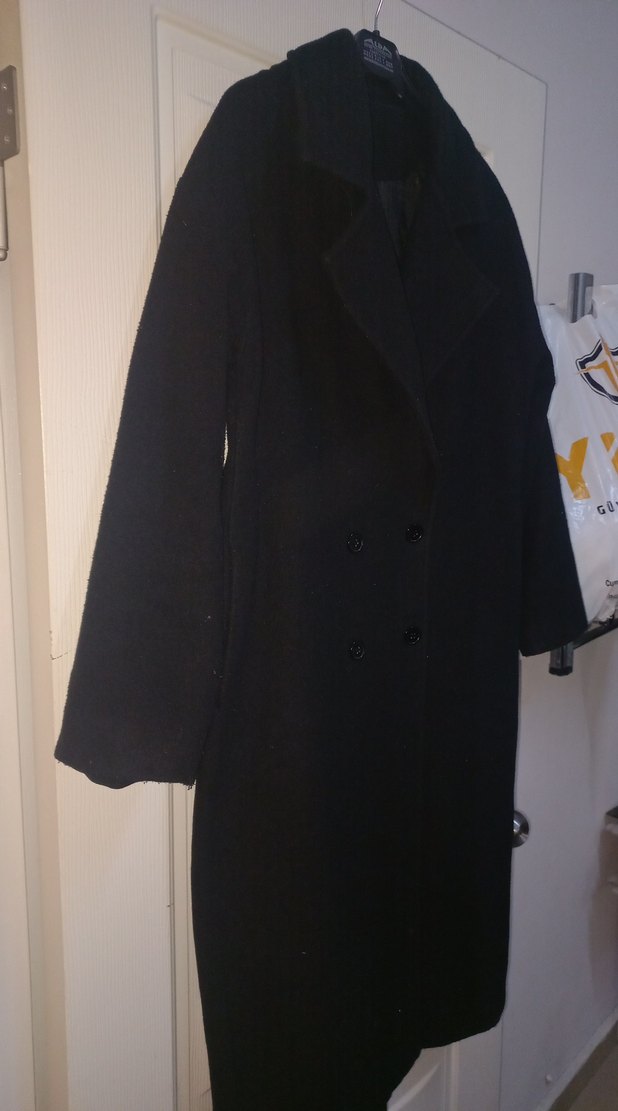 Siyah Uzun Klasik Kaban - Görsel 2