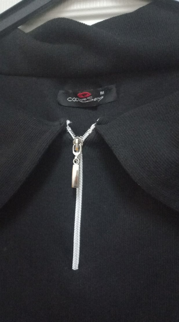 Siyah Uzun Kollu Triko Kadın Kazak - Görsel 4