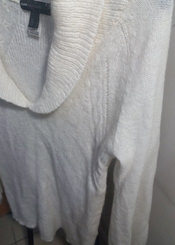 Kadın Beyaz Örgü Uzun Kollu Triko - Görsel 3