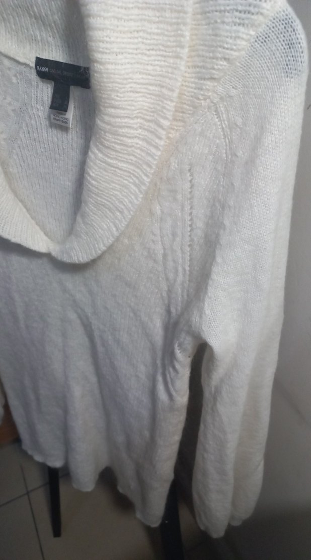 Kadın Beyaz Örgü Uzun Kollu Triko - Görsel 3