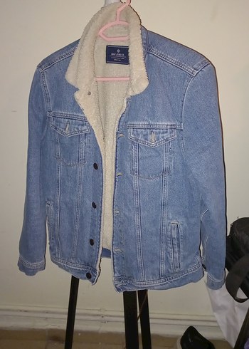 Mavi Jeans Seritli Peluslu Acik Mavi Denim Ceket