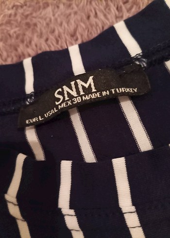 diğer Beden lacivert Renk Çizgili Kadın Bluz