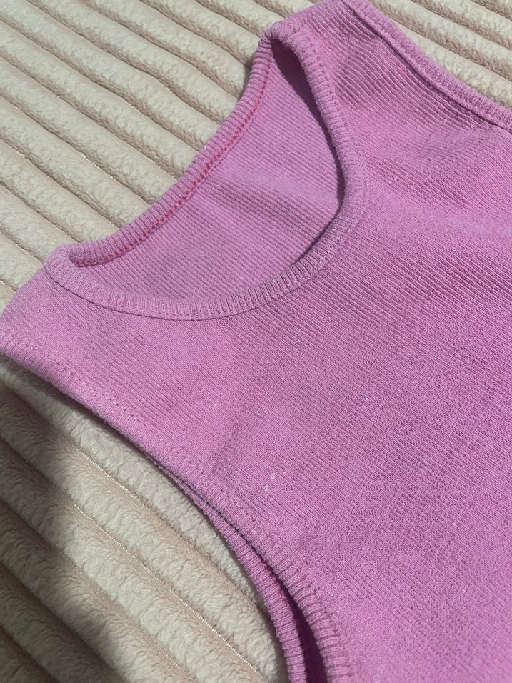 Pembe Triko Kolsuz Body - Görsel 2