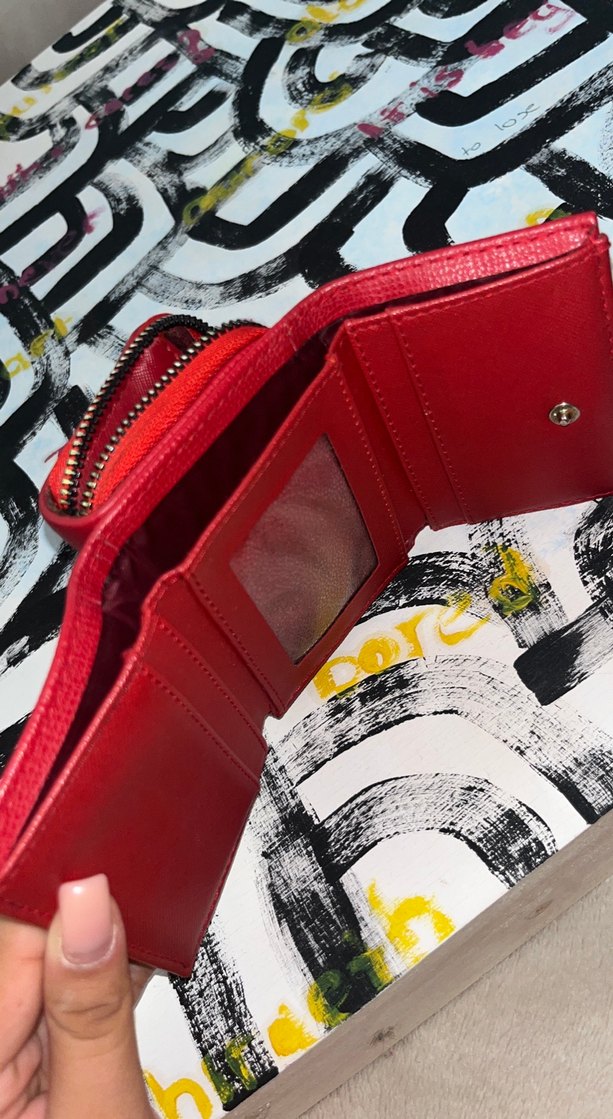 Kırmızı Deri Fermuarlı Kadın Cüzdan - Görsel 2