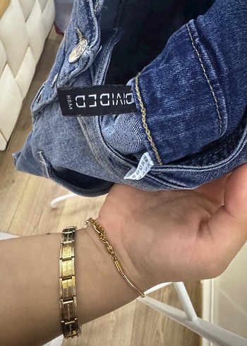 H&M H&M Kadın Mavi Kısa Denim Salopet