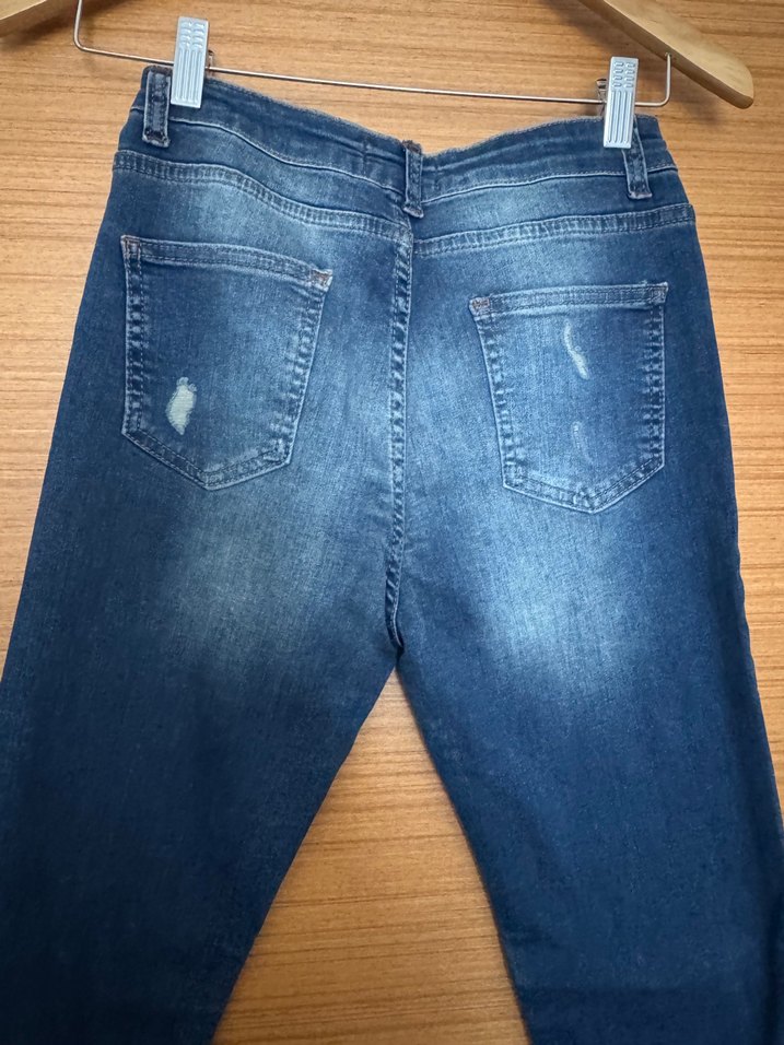 Lacivert Kadın Denim Pantolon - Görsel 2