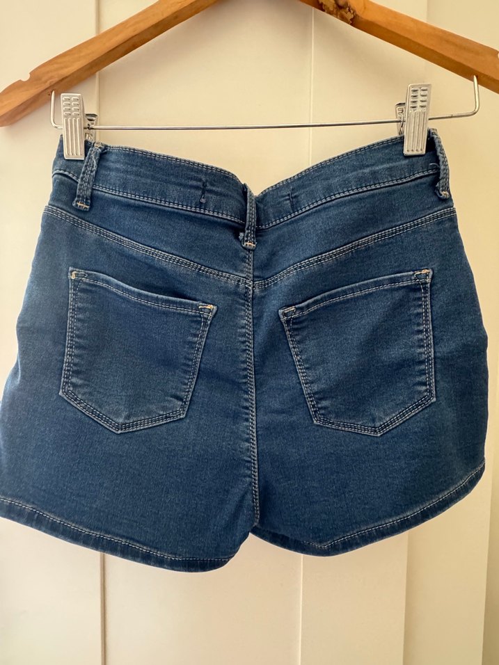 Lacivert Kadın Denim Şort - Görsel 2